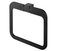 Toallero Negro Anillo De Toalla Cuadrado