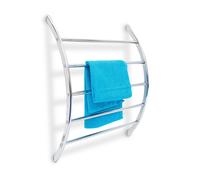 Toallero pared Soporte de toallas Estante para baño 5 barras cromado Curvado