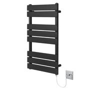Toallero radiador de 400x800 mm, diseño plano, color mate, eléctrico
