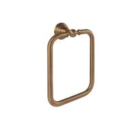 Toallero rectangular para baño de latón con acabado en latón viejo Retro TRES