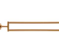 Duravit Starck T - Toallero doble, giratorio, longitud 47 cm, bronce cepillado 0099410400