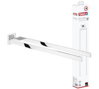 Toallero tesa DELUXXE de 2 brazos, cromado, inoxidable, autoadhesivo