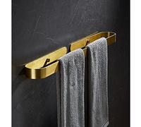 Toalleros de Baño Porta Toallas Baño Montado en la Pared Toallero Aluminio Toallero Anilla Color Dorado (50CM)