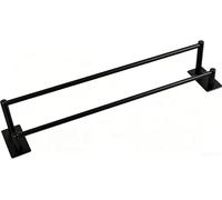 Toalleros de Baño sin Taladro, Doble Toallero Adhesivo de 304 Acero Inoxidable, Toallero Montado en la Pared Antioxidante y Resistente a los Arañazos, Apto para Baño y Cocina (Negro, 80cm)
