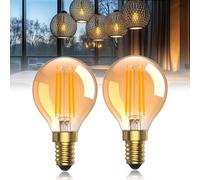 TobeBright 4W vintage bombilla led e14 luz calida 2200K Equivalente 40W bombillas decorativas 220V G45/P45 retro bombilla e14 led Bombilla de filamento for Iluminación decorativa-2 Envase