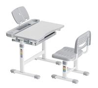 Toboli Escritorio para niños Regulable en inclinación/Altura con Silla cajón sujeta Libros
