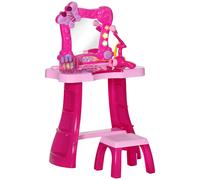 Tocador infantil AIYAPLAY, juego de 15 piezas con taburete y espejo, luz, música, micrófono, etc.