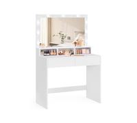 Tocador Mesa de Maquillaje con Espejo y Luces LED con Brillo Ajustable Moderno