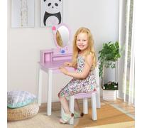 Tocador - Mesa de maquillaje - Mesa para maquillarse - Mesa de cosméticos - Tocador infantil - Fabricado en MDF y madera de pino