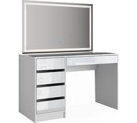 Tocador Vicco Sherry Blanco 120 cm con espejo LED, Model 36835