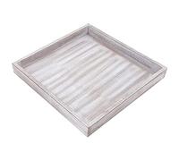 ToCi Bandejas decorativas de madera con aspecto vintage shabby chic, bandeja cuadrada de madera de 30 x 30 cm, cuenco decorativo y bandeja de servir con aspecto desgastado para velas y decoración