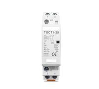TOCT1 2P 25A 110V BOBINA 50/60Hz Carril Din Contactor modular de CA doméstico 2NO(2NC,110V)