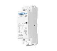 TOCT1 2P 25A AC 220V/230V 50/60HZ, carril Din, contactor Modular de CA for el hogar, 110V 230V 24V NO NC(1NO1NC,110V)