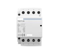 TOCT1 4P 63A 2NC 2NO 220V Bobina 400V~ 50/60Hz Contactor modular de CA for el hogar con carril DIN(4NC)