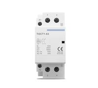TOCT1-63 2P 63A AC 110V/120V 220V/230V 50/60Hz Din Rail Household AC Modular Contactor 2NO/1NO1NC/2NC(1NO1NC,110v)