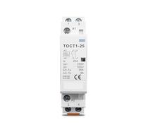 TOCT1 Contactor doméstico DIN Rail 16-25A 230V 50/60Hz 2P con contactos intercambiables 2NO o 1NO1NC o 2NC(16A, 1NO1NC)