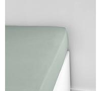 Today Essential Celadon - Sábana Bajera de 90 x 190 cm, 1 Persona Jersey 100% algodón Liso