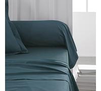 TODAY Essential - Funda de Almohada de 45 x 185 cm, 100% algodón Liso, Pavo Real