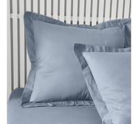 Today Essential - Juego de 2 Fundas de Almohada de 63 x 63 cm, 100% algodón Liso, Mezclilla