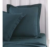 Today Essential - Juego de 2 Fundas de Almohada de 63 x 63 cm, 100% algodón Liso, Pavo Real