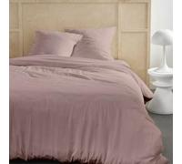 Today Juego de cama Rosa arena 2 personas 260x240cm con gasa de algodón lisa