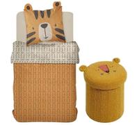 Today TOD3574641306809 Juego de Cama Infantil + Puf Plegable con Almacenaje 140 x 200 cm Algodón