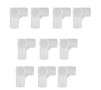 Toddmomy 10 Piezas Conector de Plástico para Armario Blanco de 3 Vías Diámetro Interior 24,5mm, Fácil Ensamblaje y Material Estable para Muebles y Organizador de Zapatos