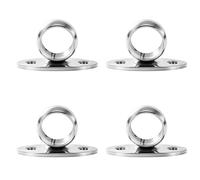 Toddmomy 4 Soportes de Acero Inoxidable para Barra de Armario, 3/4" de diámetro, Soporte Redondo para Extremo de Barra de Armario, con Brida para de de Dormitorio