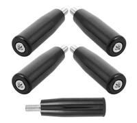 Toddmomy 5 Piezas Manivela del Volante de Amoladora M10 de Resina Negra | Rosca Macho M10, Ajuste, Mando Cilíndrico Resistente al Desgaste, para Edm y Paneles Rotativos