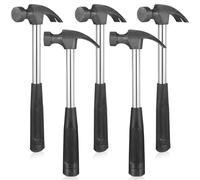 Toddmomy 5 Piezas Martillo de Garra Mini Pequeño para Uñas sin Marcas Cabeza de Hierro y Mango de Plástico, Herramienta Portátil Adecuado para Bricolaje y Camping