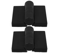 Toddmomy Bisagras Desmontables de Plástico Negro Accesorio Resistente para Mamparas Diseño Ajustable en Altura, Paquete de 2 Piezas para Puertas de Baño Público