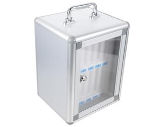 Toddmomy Caja de Almacenamiento con Aleación de Aluminio y Fibra para Teléfono Móvil Resistente Asa, Adecuado para Restaurante y Fábrica