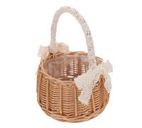 Toddmomy Cestas Pétalos Boda Tejidas de Ratán para Almacenamiento Decorativo, Cesta de Flores Resistente y Transpirable Adecuado para Ceremonias y Regalos de Boda
