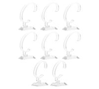 Toddmomy Expositor Relojes de Plástico Abs Transparente en Forma de C, Soporte Resistente al Desgaste y Anticaída para Decoración y Tienda, Paquete de 8 Piezas