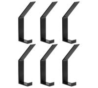 Toddmomy Ganchos de Pared de Aleación de Aluminio Negro 5piezas Doble Extremo, Resistentes y Plegables para Colgar Bolsos, Llaves y Toallas Hogar
