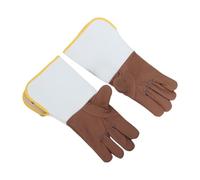 Toddmomy Guantes de Protección de Cuero y Lona, Cinco Dedos