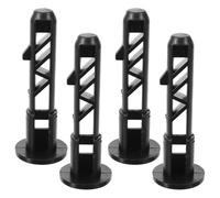 Toddmomy Kit de 4 Pestillos de Plástico Negro para Tapa de Bote de Basura, Accesorios Resistentes para Uso Exterior en Cubos de Basura