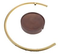 Toddmomy Luna Lámpara Aromática y Brazo Curvo con Base de Madera M10 | Hierro y Madera, Color Café, Soporte Estable y Pieza Decorativa para Hogar y Salón