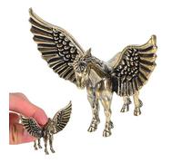 Toddmomy Mini Estatua de Unicornio de Latón Vintage Dorado para Escritorio