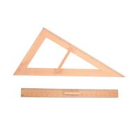 Toddmomy Reglas de Medición de Madera 50 CM 2 Piezas con Marcaciones Claras para Estudiantes en Actividades Escolares