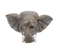 Toddmomy Rociador de Fuente Decorativo Forma de Cabeza de Elefante en Resina para Jardín y Piscina Flujo de Agua Ajustable y Diseño para Pared
