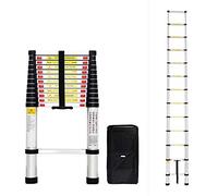 Todeco Escalera Telescópica, Escalera Plegable, Bolsa de Transporte, 3,8 M