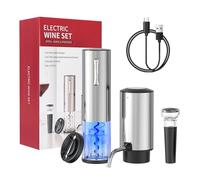 Todeco Sacacorchos Eléctrico 4 en 1, Set de Vino Eléctrico