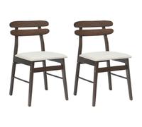 Todiikf Juego de 2 sillas de comedor vintage de madera maciza de caucho | Sillas de cocina rústicas con cómodos cojines para comedor y salón. Soporta hasta 160 kg y fácil de limpiar.