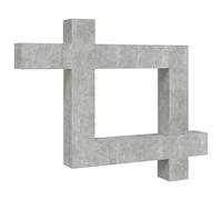 Todiikf Juego de 9 muebles de pared para TV, modular, color gris hormigón | Juego de pared modular para sala de estar y dormitorio juvenil: 9 elementos flotantes crean un montón de espacio de