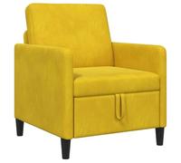 Todiikf Sofá de 1 plaza con espacio de almacenamiento, color amarillo, 72 x | Sillón compacto tapizado para salón con compartimento inferior plegable, funda de poliéster extraíble y capacidad de carga de