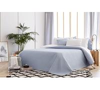 Todocama - Colcha boutí Fina con diseño de Rombos, para Primavera, Verano, otoño e Invierno. 100% Microfibra Extra Suave. Colcha Cubre Cama Multiusos. Cama 80/90-180x260cm Azul Claro