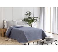 Todocama - Colcha boutí Fina con diseño de Rombos, para Primavera, Verano, otoño e Invierno. 100% Microfibra Extra Suave. Colcha Cubre Cama Multiusos. Cama 120/135-230x260cm Azul grisáceo