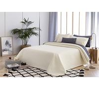Todocama - Colcha boutí Fina con diseño de Rombos, para Primavera, Verano, otoño e Invierno. 100% Microfibra Extra Suave. Colcha Cubre Cama Multiusos. Cama 80/90-180x260cm Beige
