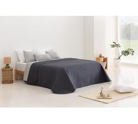 Todocama - Colcha boutí Fina con diseño Estrella, para Primavera, Verano, otoño e Invierno. 100% Microfibra Extra Suave. Cubre Cama Multiusos. Cama 80/90-180x260cm Gris Oscuro